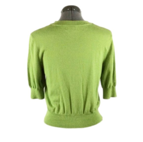 Apt 9  Beautiful Bright Like Green Cardigan Sweater with Bling Buttons Size S - Picture 2 of 4
